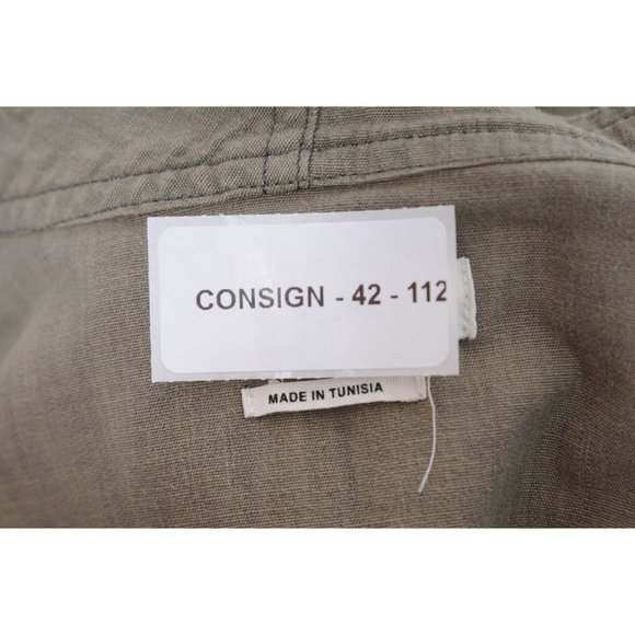 Isabel Marant Etoile Asymetrical Jumpsuit Mini Dress 40 Olive Green Cotton - Picture 9 of 9